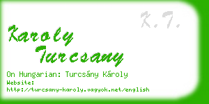 karoly turcsany business card
